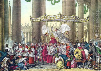 Corpus Christi procession in Rome, led by Pius IX